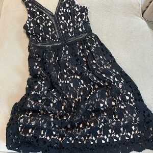 Gianni Bini Black Lace Backless Dress